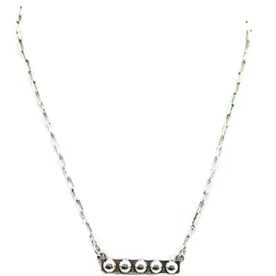 Sw Bubble Bar Neck Silver