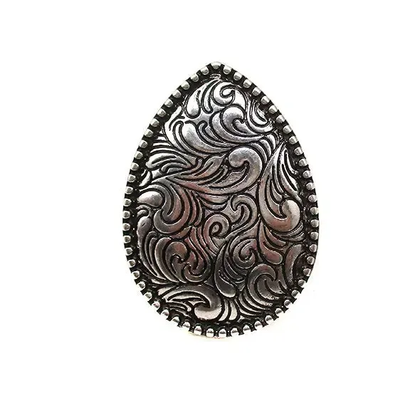 Sw Western Etched Teardrop Ring