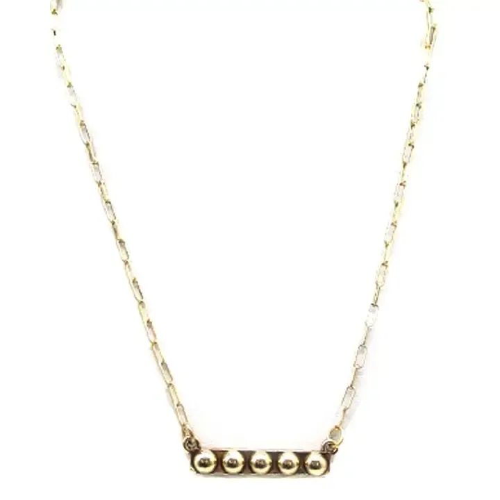 Swbubble Bar Neck Gold