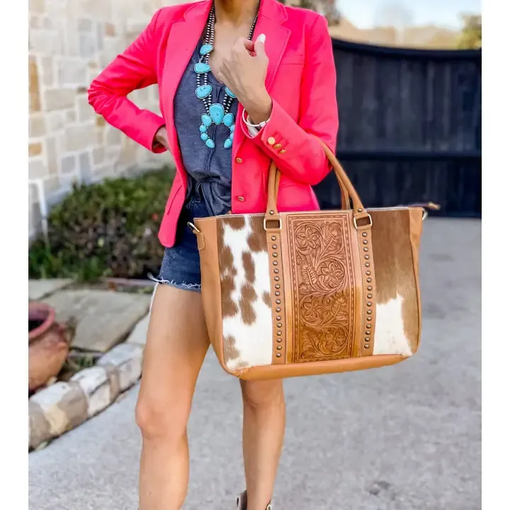 Boho Ranch Leather Tote