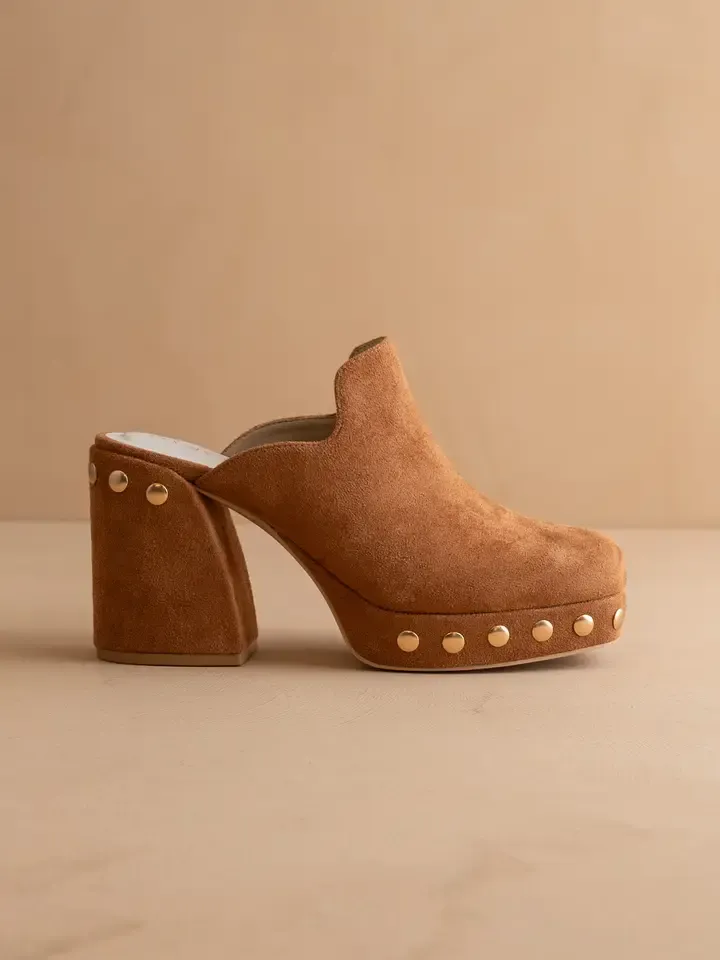 Oasis The Sierra Caramel Platform Clog Mule