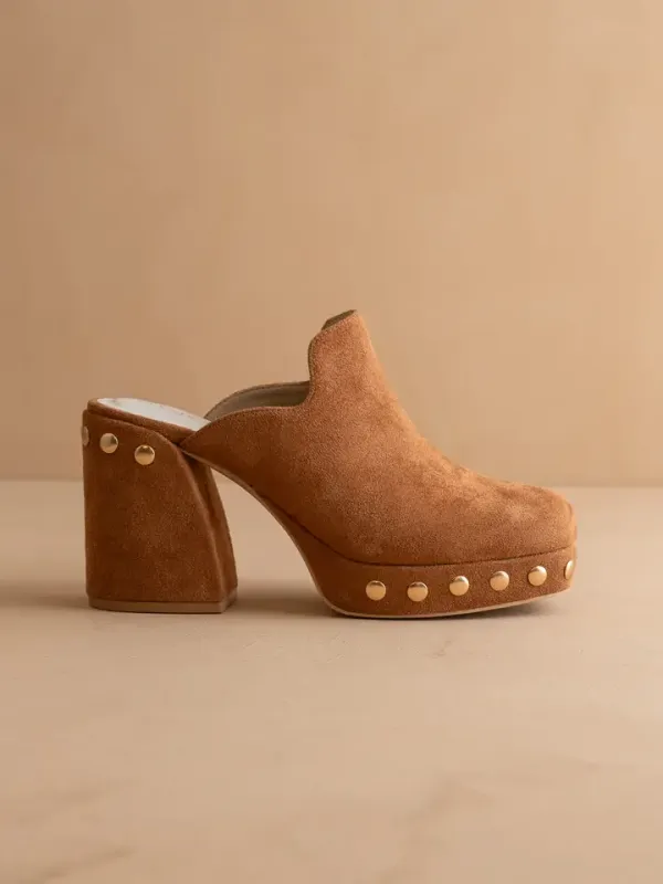 Oasis The Sierra Caramel Platform Clog Mule