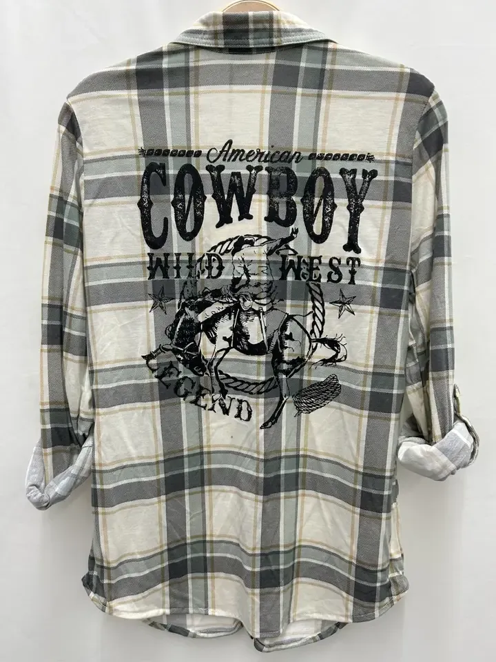 Saints And Hearts American cowboy plaid jersey