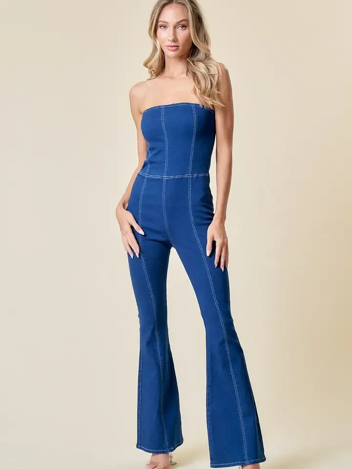Saints Denim Jumpsuit