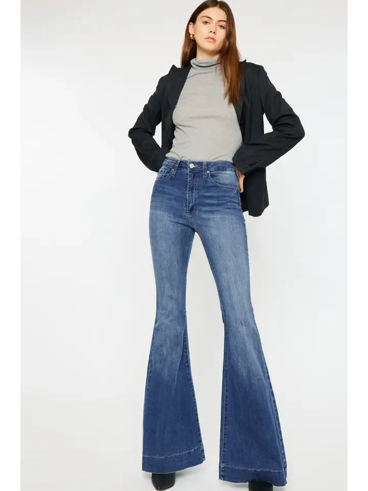 KanCan HIGH RISE SUPER FLARE JEANS-KC11243M-