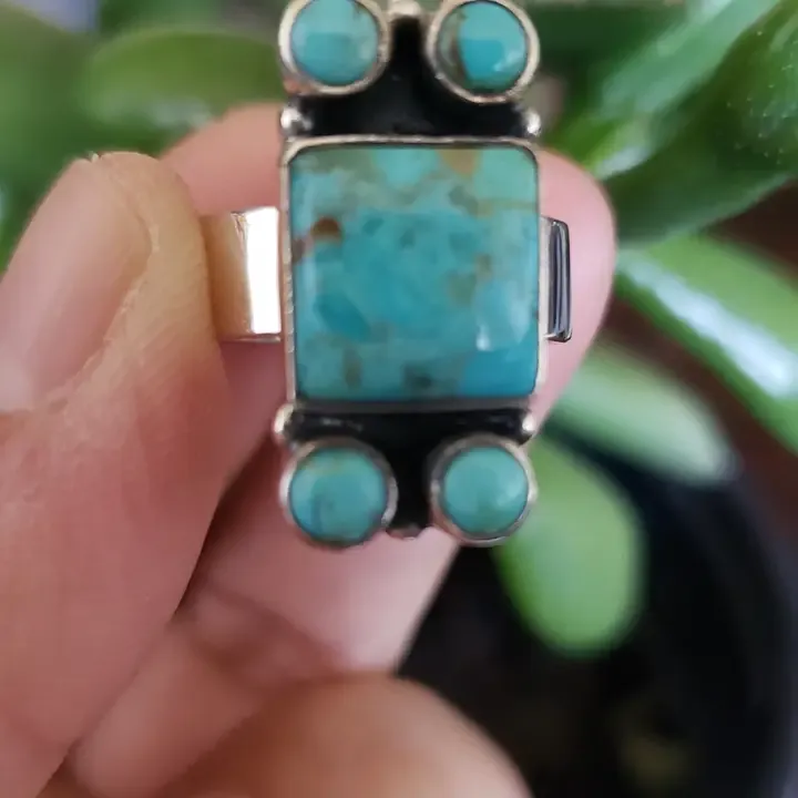 American turquoise 925 sterling silver ring (R-131)