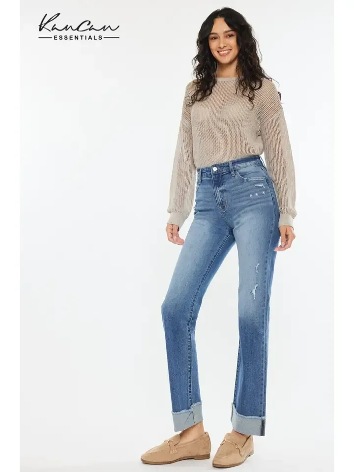 KanCan HIGH RISE STRAIGHT JEANS-KC20065M