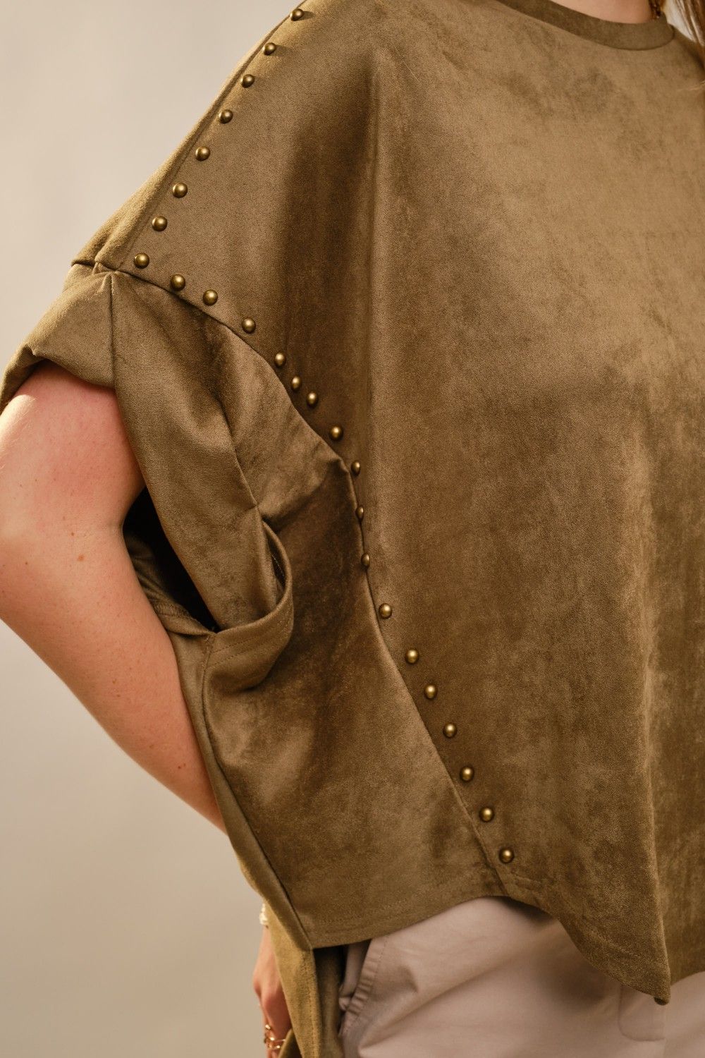 Blue B Olive Stud Top