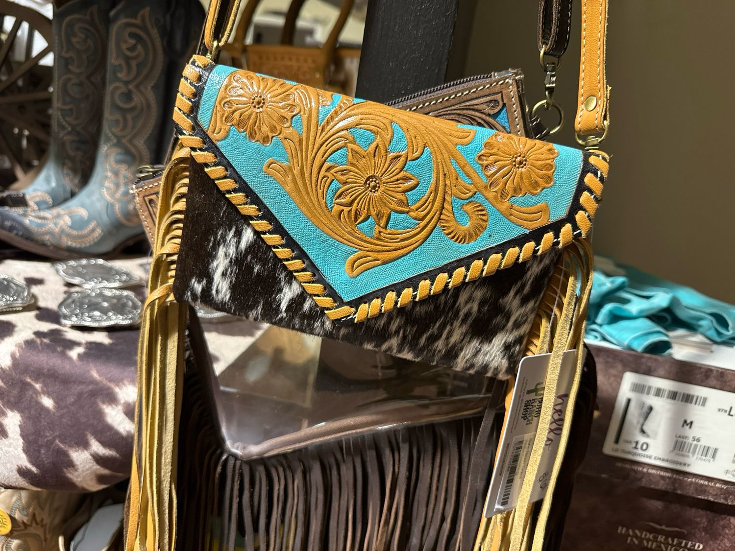 Boho Ranch Tooled Wallet Crossbody