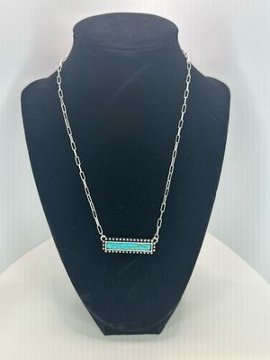 Sw  Western Turq Bar Necklace