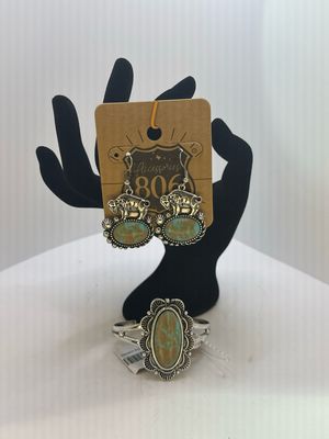 Western Style Buffalo Earring Turquoise