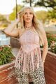 Lucky Fringe Halter Pink
