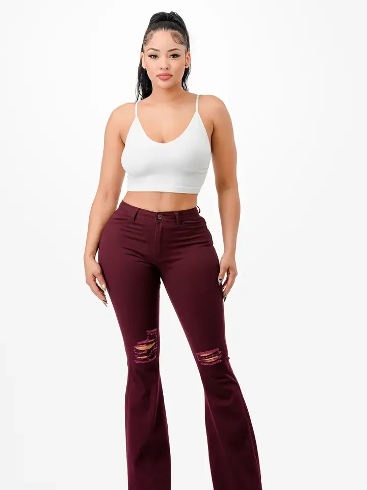 Rodeo Blessed Burgundy Bell Bottoms