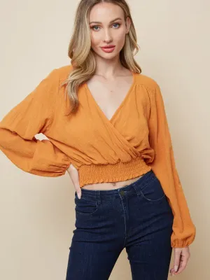 Saints Mustard Overlap Top