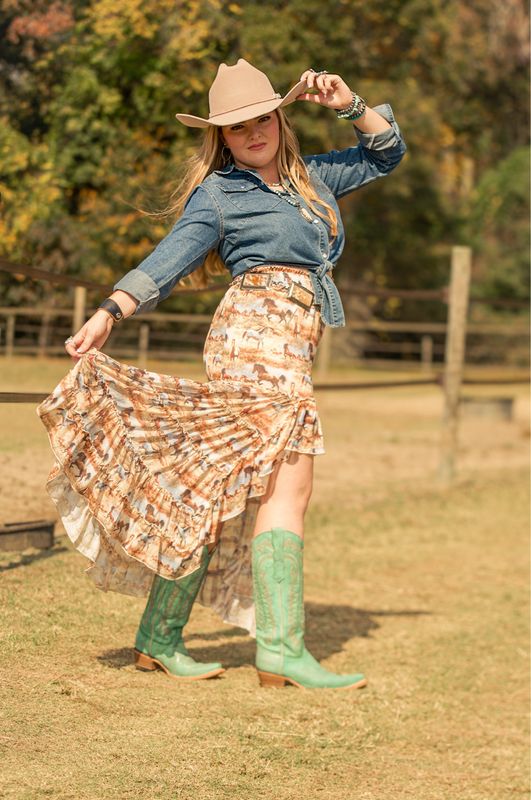 Saints Tie Front Denim Shirt