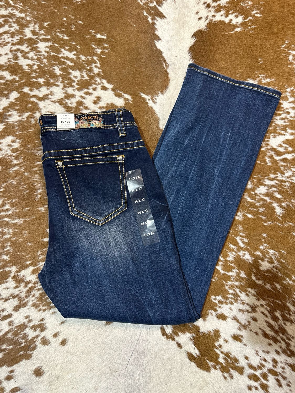 Grace Plain Denim Plus Size