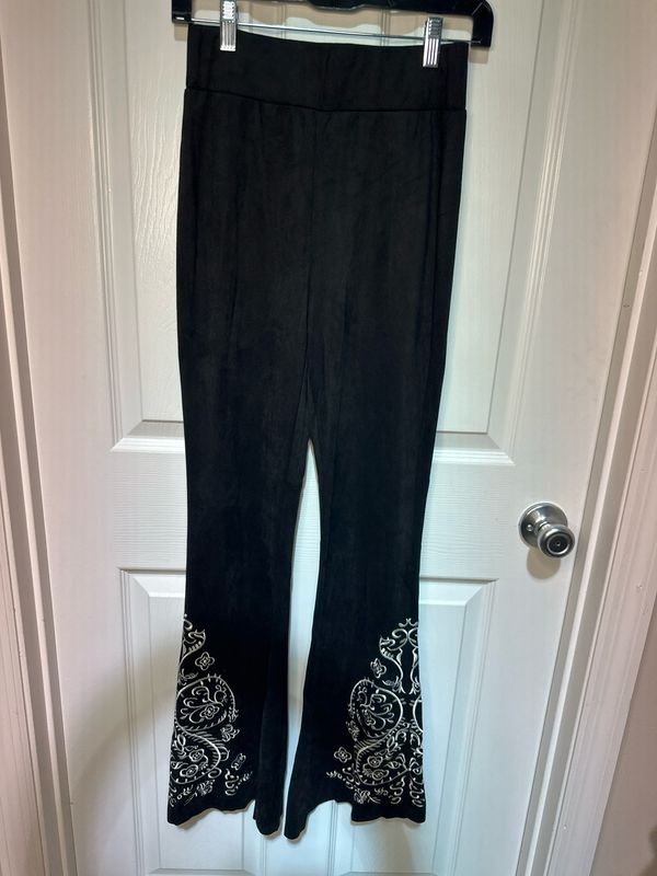 Vocal Black Suit Pant Embro