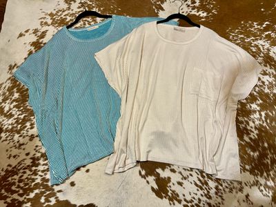 Zenana Ribbed Ss Top Plus