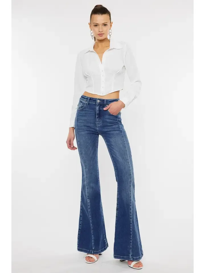 HIGH RISE SUPER FLARE JEANS-KC7897M