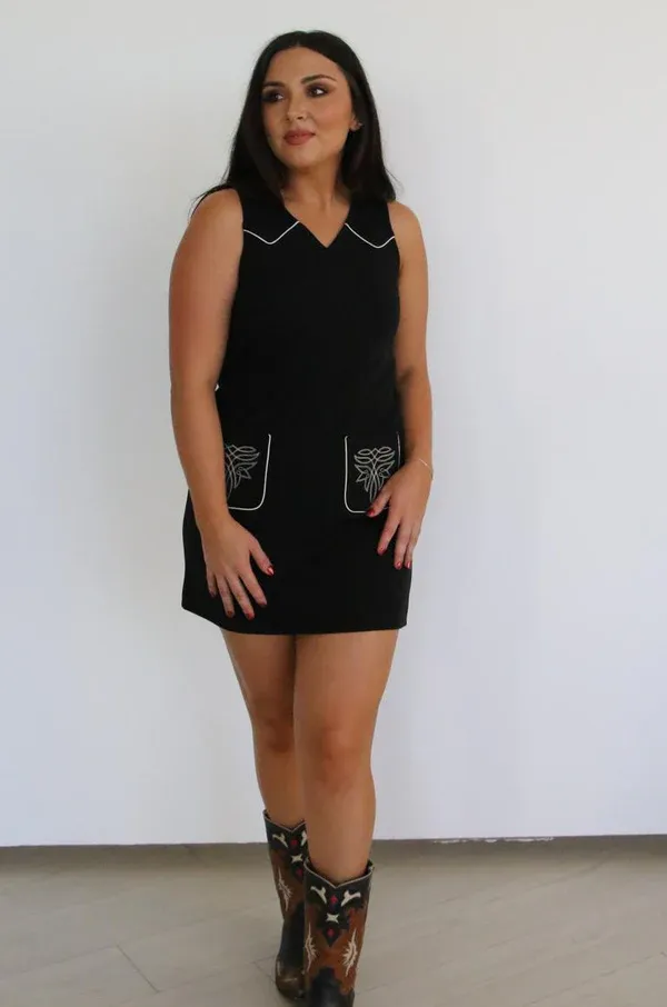 Turq Haven Hemp Black Dress