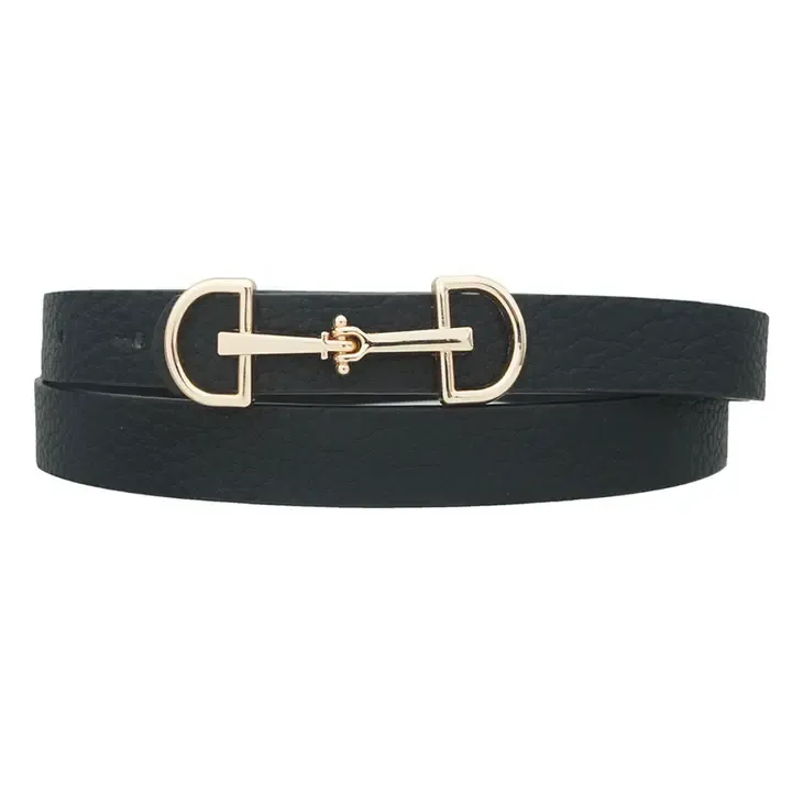 Joia LUX D RING HORSE BIT BUCKLE SKINNY BELT, IW 20006