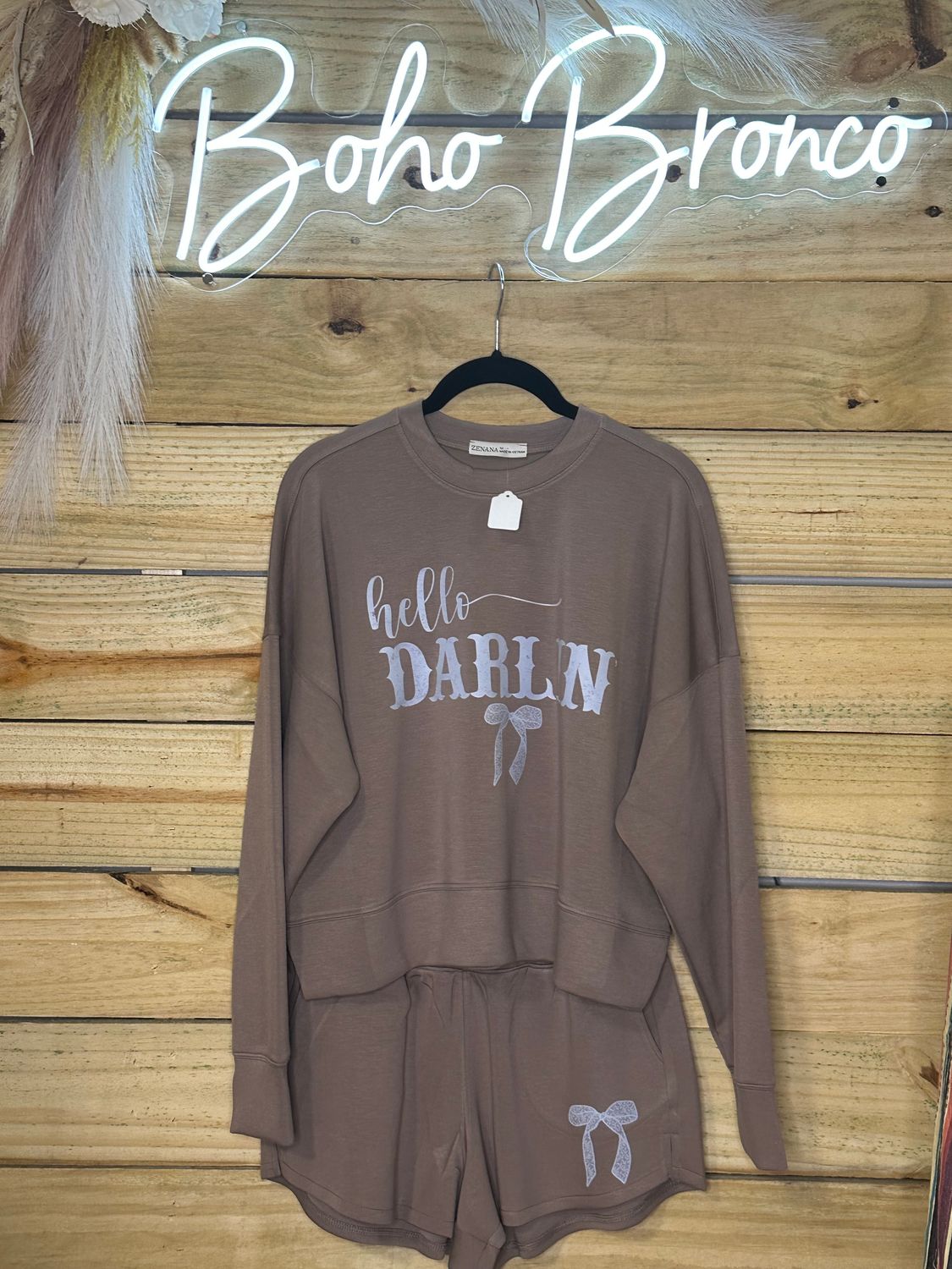 BB Zenana Mocha Short Set