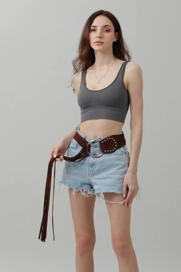 Double Ring Fringe Belt - Bohemian Ethnic Style