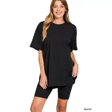 Cotton Biker Set Black