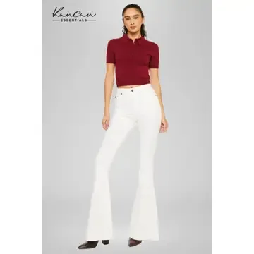 Kancan High Rise White Super Flare