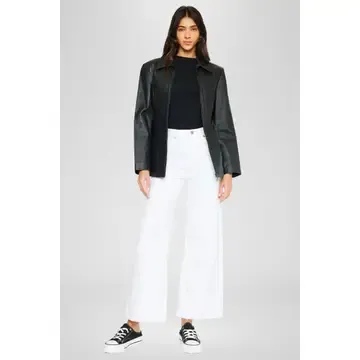 Kancan High Rise 90's Wide Leg White