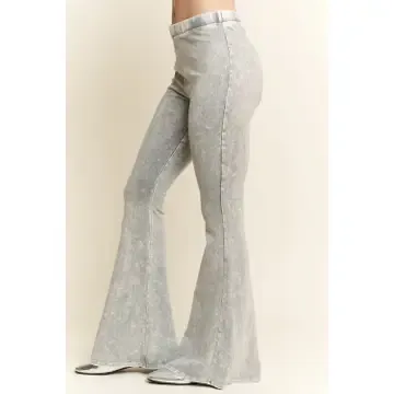 Mineral Wash Gray Flare Leggings