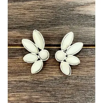 White Turq Earrings