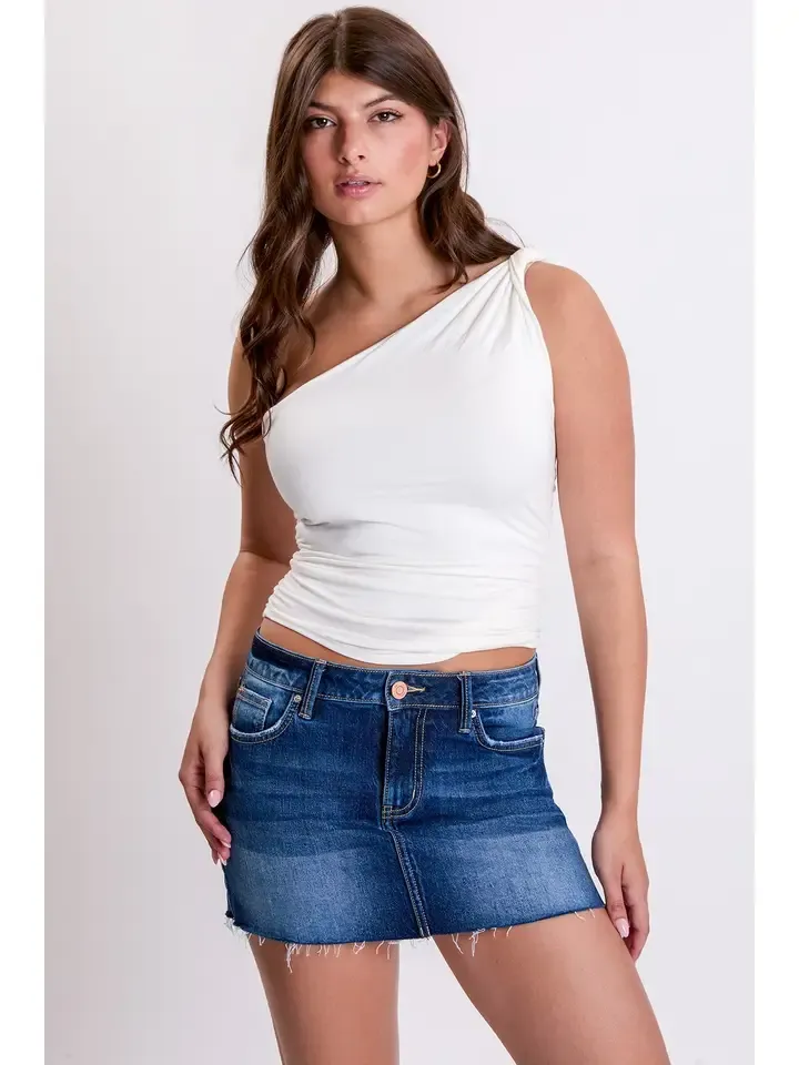 Micro Denim Mini Skirt