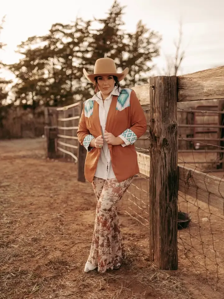 Mesh Bell Western Pants