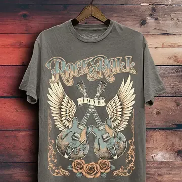 Rock &amp;roll Guitar Tee