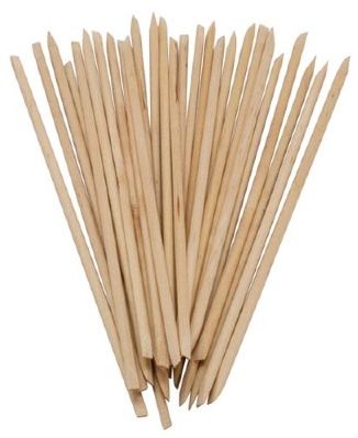 25pk wood manicure sticks 7"