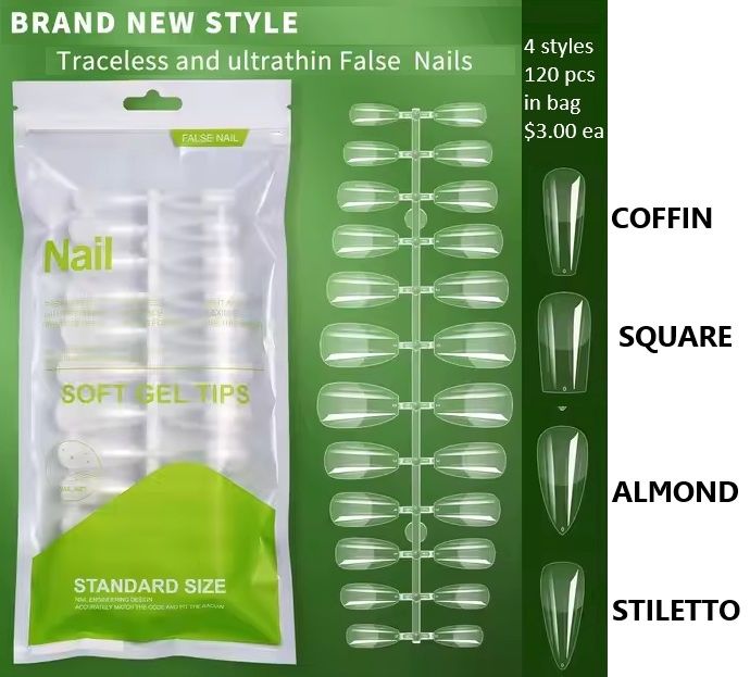 Full Cover Nail Tips - Almond Shape-120pcs