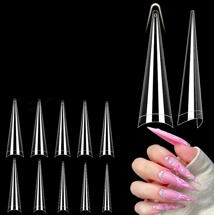HALF COVER XL STILETTO TIPS-504pcs