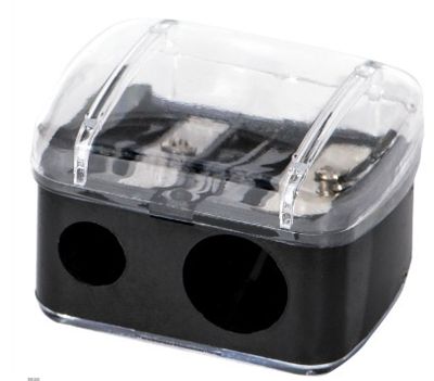 Cosmetics Pencil Sharpener, Dual Openings with Cover