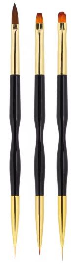 Double-Ended 3 Pcs Nail Art Brush Set