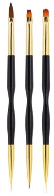 Double-Ended 3 Pcs Nail Art Brush Set