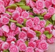 3D Roses - Resin Nail Art Charms, Color: hot pink