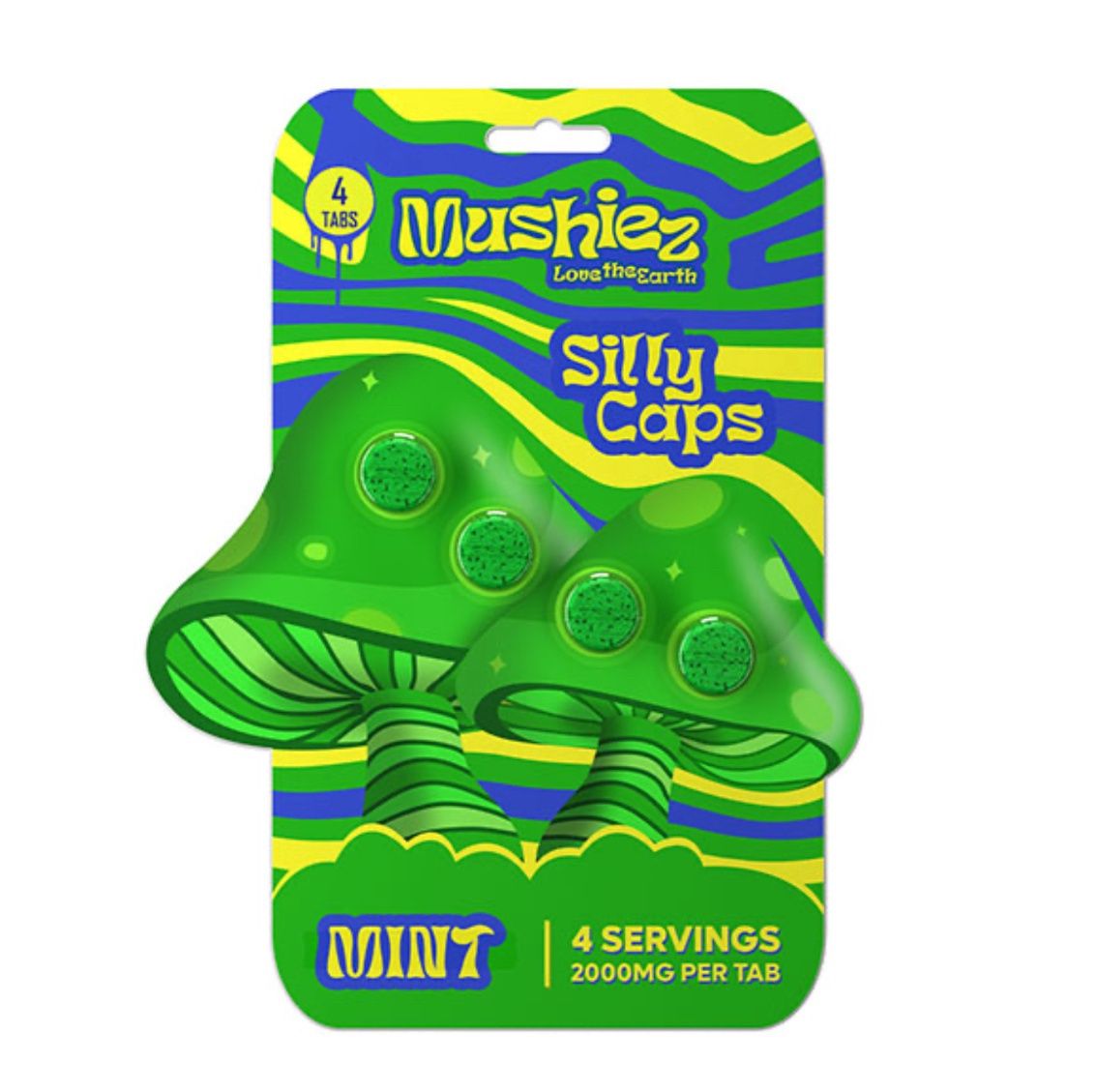 MUSHIEZ SILLY CAPS | 4 COUNT, Flavor:: Mint
