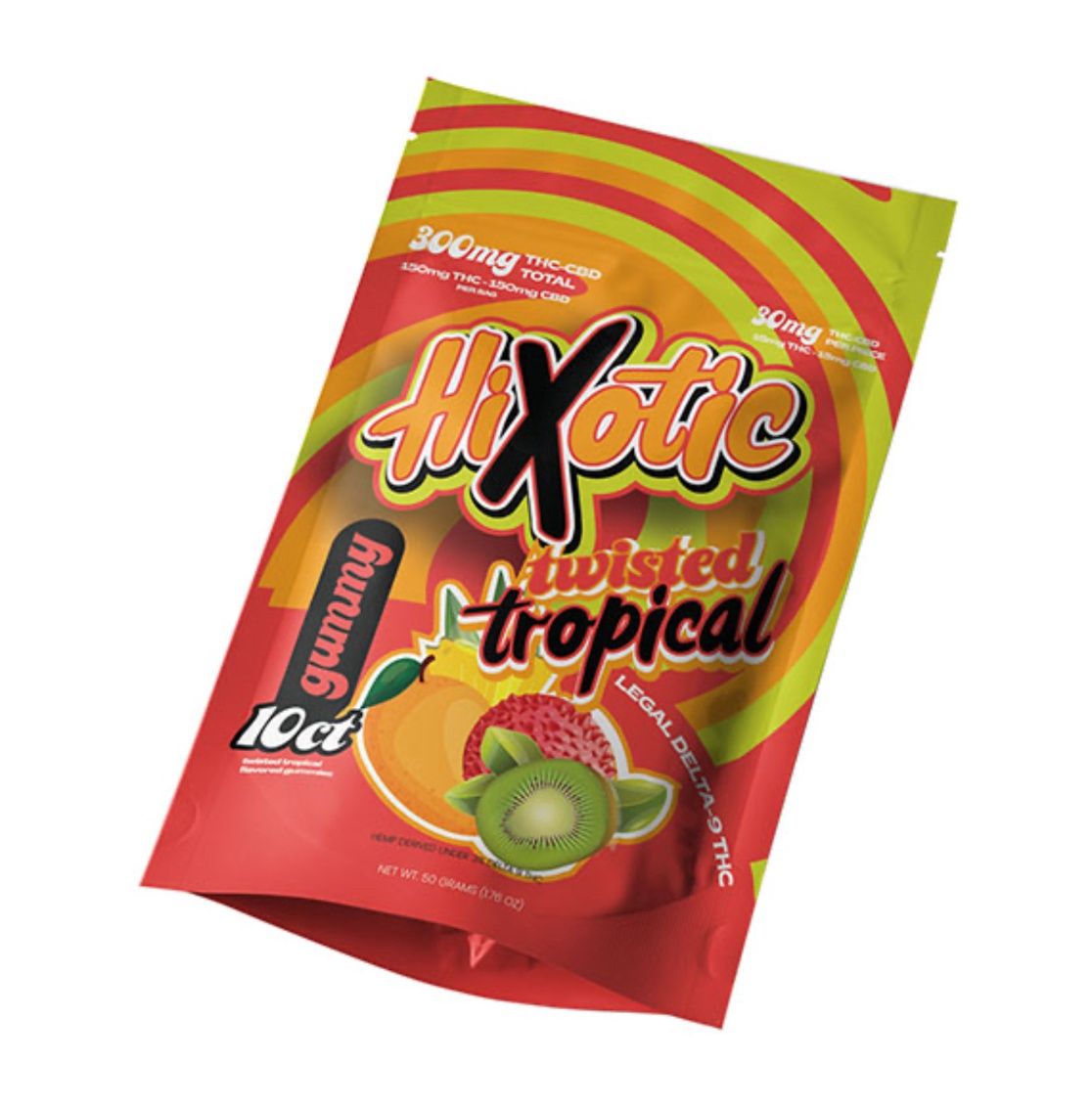 HIXOTIC DELTA-9 GUMMIES | 10 counts, Flavors:: Twisted Tropical