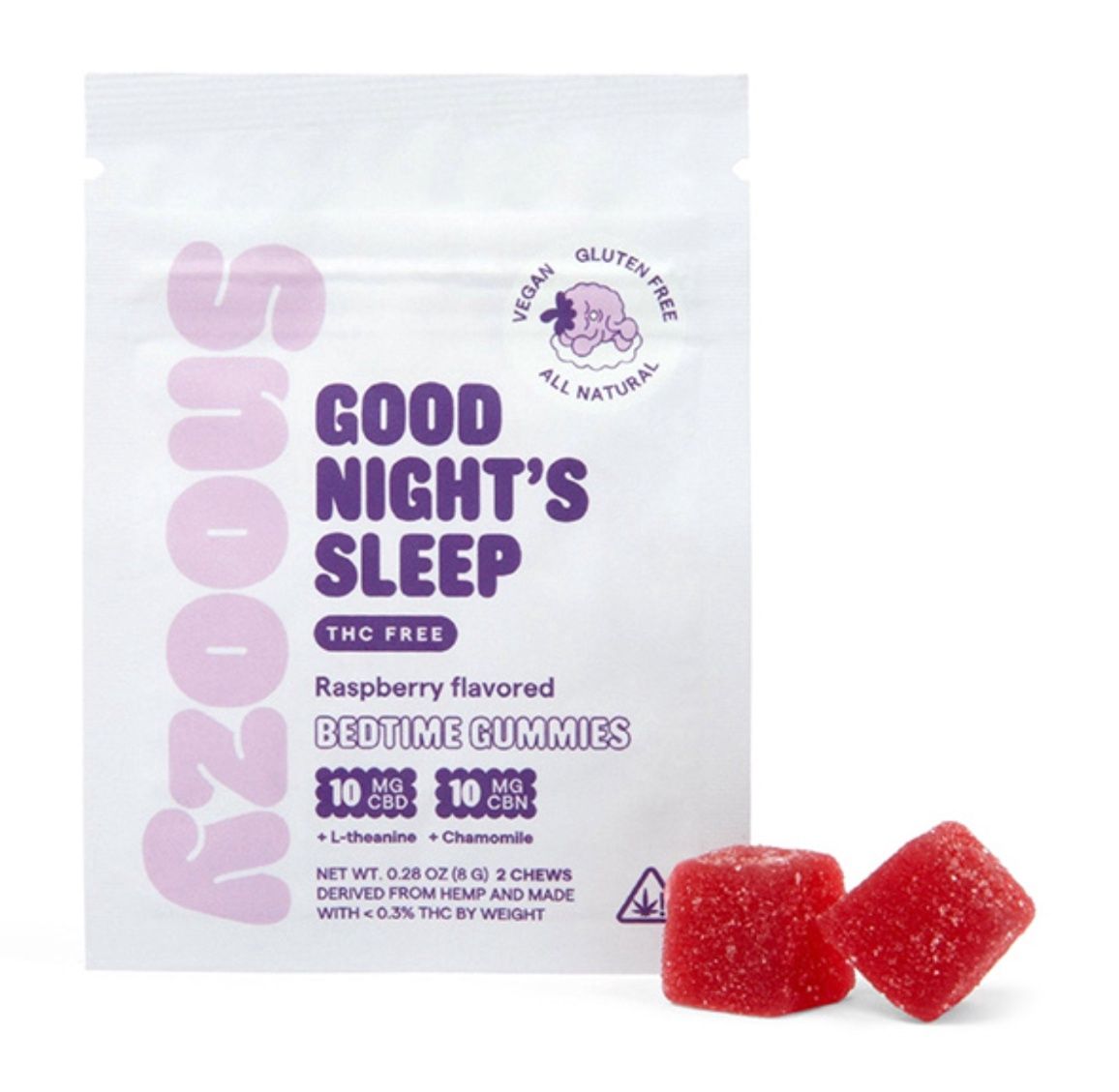 SNOOZY CBD + CBN BEDTIME GUMMIES, Pack Size: 2 counts