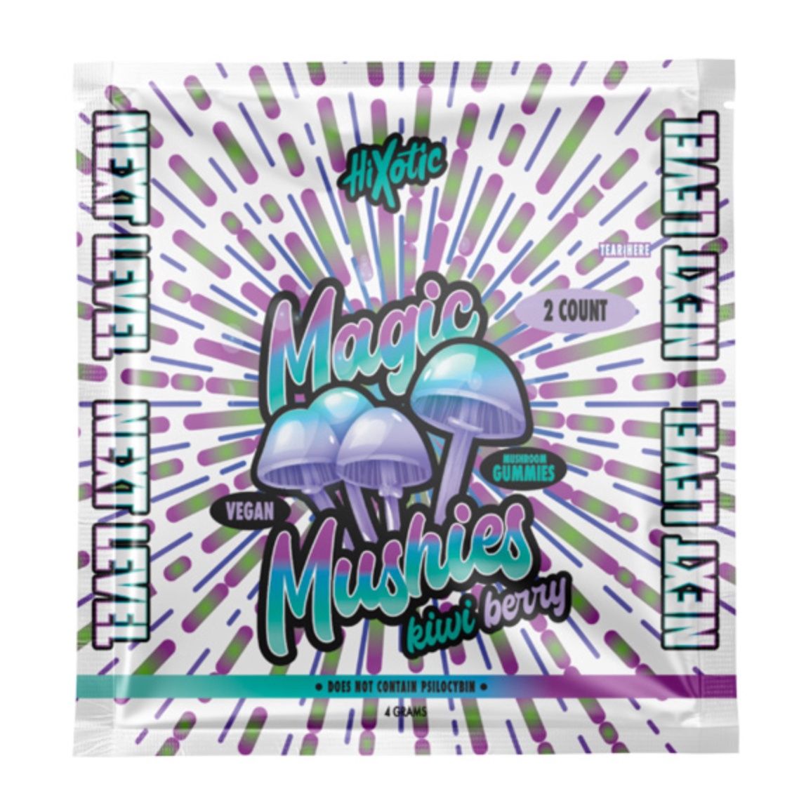 HIXOTIC NEXT LEVEL MAGIC MUSHIES GUMMIES | 2CNT, Flavor:: Kiwi Berry