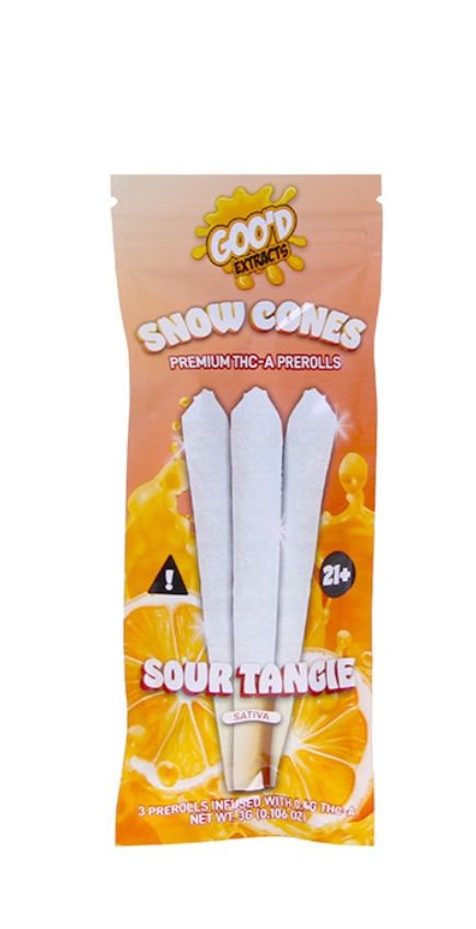 Goo’d Extracts THC-A Snow Cones | 3g, Strains:: Sour Tangie - Sativa
