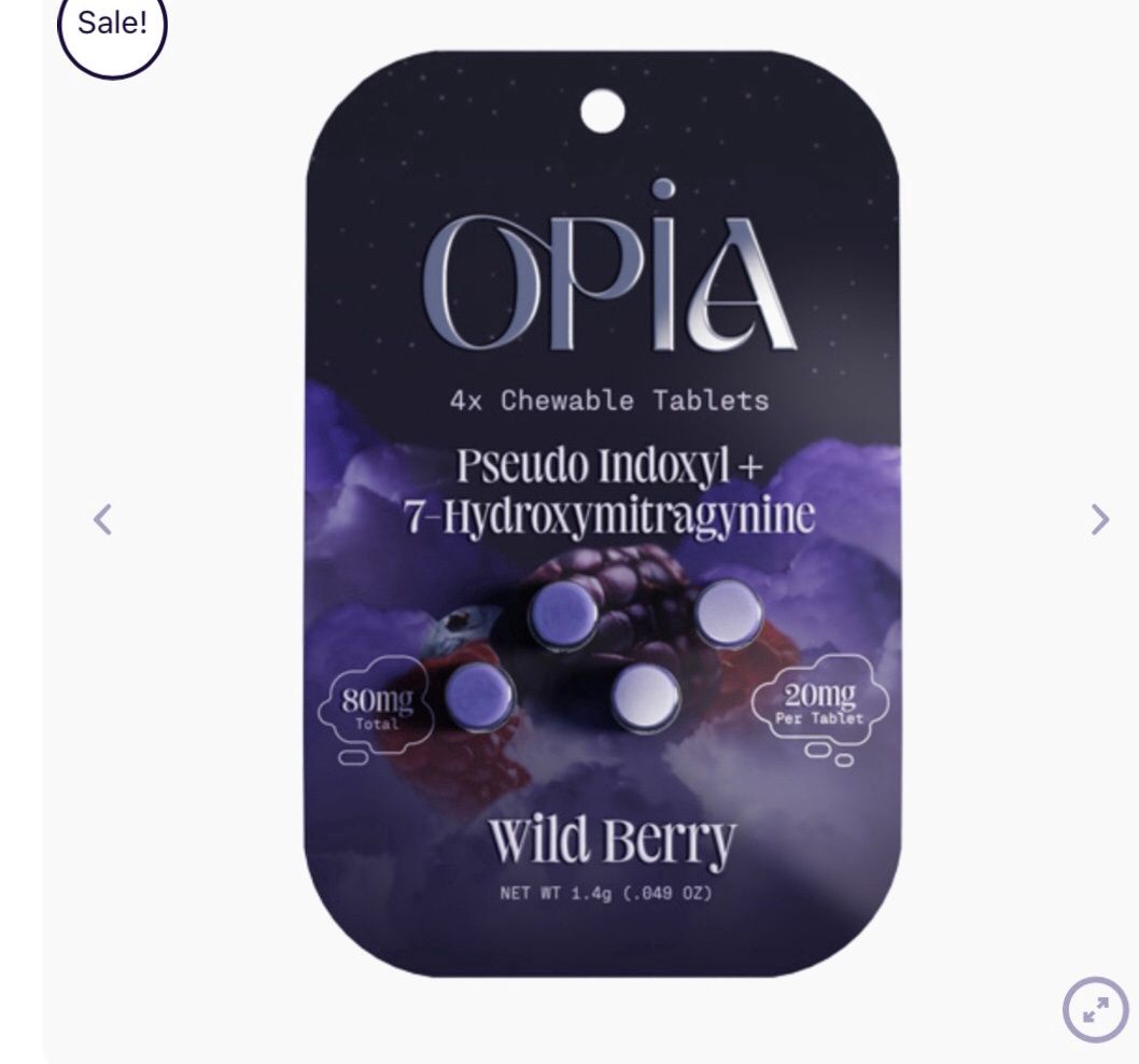 Opia pseudo + 7OH tablets, Flavor: Wild berry