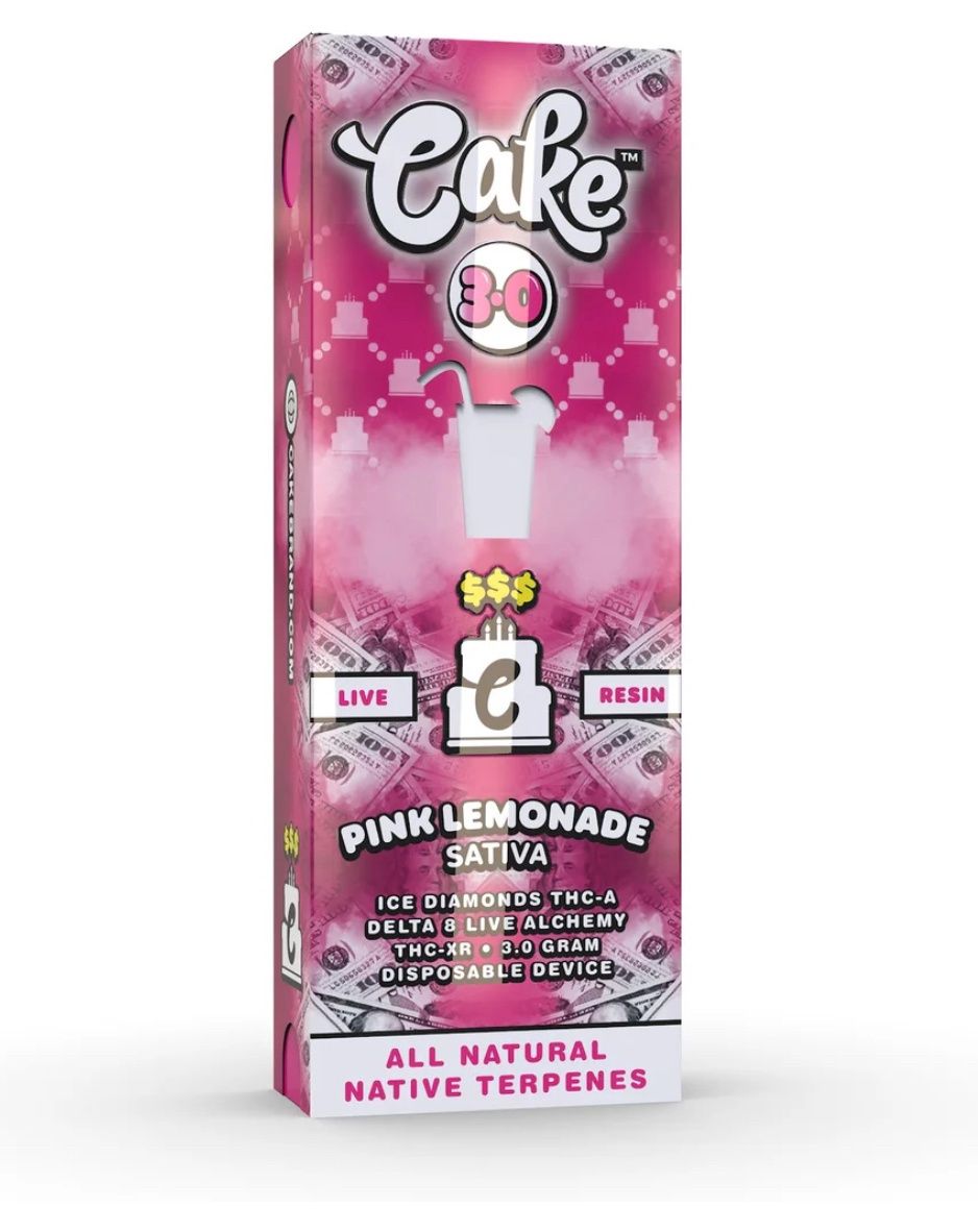 Cake $$$ Disposable Vape | 3g, Flavors:: Pink Lemonade - Sativa