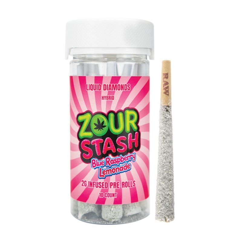 ZOUR STASH LIQUID DIAMOND PRE-ROLLS | (10CT) 20G